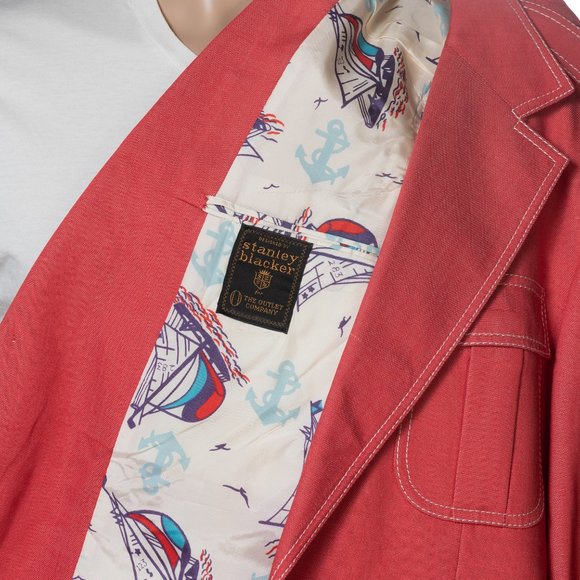 Vintage Stanley Blacker Salmon Blazer - Picture 6 of 6